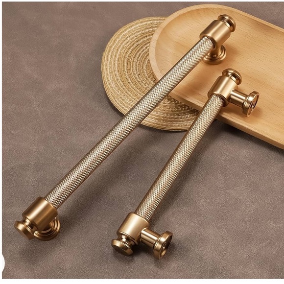 BUKOBYHE Knurled Cabinet Pulls 6.5Inch Champagne Bronze Cabinet Hardware - Picture 5 of 5